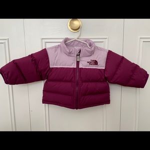 Baby North Face quilted puffer coat